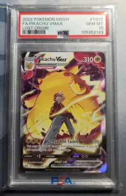 Pokemon Pikachu VMAX TG17/TG30 Trainer Gallery Lost Origin PSA 10 GEM MINT - Image 1