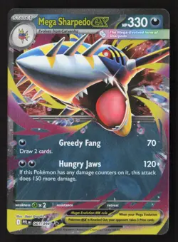 Mega Sharpedo ex - Double Rare Holo PFL 061/094 NM Pokemon TCG - Image 1