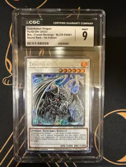 CGC 9 - Doomkaiser Dragon BLCR Secret Rare 1st Ed. Yugioh! 2022 - Image 1