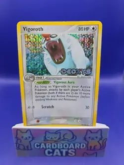 Pokemon Card - Vigoroth Stamped Deoxys 50/107 Reverse Holo - Image 1