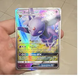 Pokemon Espeon GX Ultra Rare Full Art Holo 61/149 SM Base Set Card English - Image 1