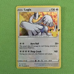 Pokemon TCG Lugia Celebrations Holo Rare Card 022/025 25th Anniversary - Image 1