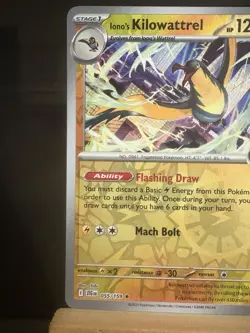 IONO’S KILOWATTREL 55/159 - Journey Together NM - Reverse Holo Rare Pokemon Card - Image 2