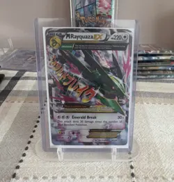 Pokemon M Rayquaza EX Roaring Skies Ultra Rare Holo Card 76/108 LP - Image 1