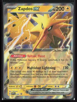 Zapdos ex 049 Holo SV: Scarlet & Violet Promo Cards Promo NM - Image 1