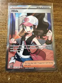Pokemon TCG Trainer Hilda Ultra Rare Card #164/086 White Flare - Image 1