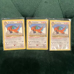 3 Dragonite Cards - Pokemon Trading Card Game - Movie PROMO - Lightly Played - Image 1