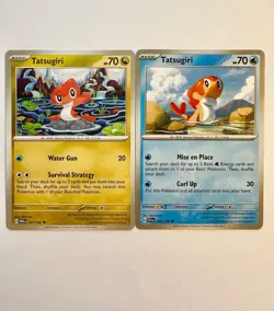 Tatsugiri Pokemon TCG Lot 2 Basic Uncommon Water &Dragon Cards SV1V PAR English - Image 1