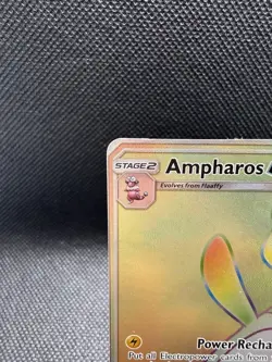 Pokemon TCG Ampharos GX Holo Rainbow Secret Rare Card 185/181 Team Up Edition - Image 3