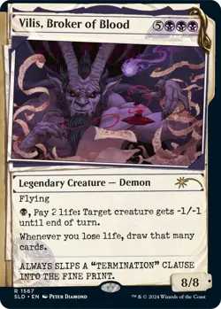 1x Vilis, Broker of Blood - Rainbow Foil Light Play MTG Magic - Kid Icarus - - Image 1