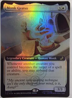 Monk Gyatso 0173 Extended Art Foil The Last Airbender Legendary Human MTG Magic - Image 1