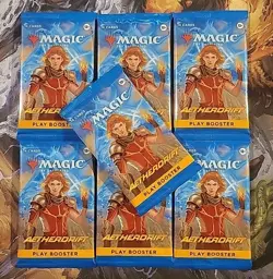 MTG Aetherdrift Play Booster Pack Lot of 7 Sealed Magic the Gathering Cards - Image 1