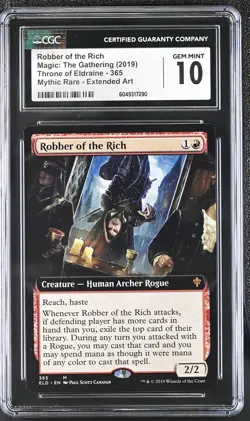 ROBBER OF THE RICH Throne of Eldraine Extended Art Mythic CGC 10 MTG - Image 1
