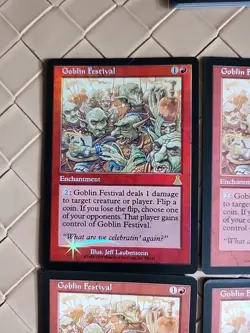 4 Goblin Festival Foil & Regular Playset Urza's Destiny NM Near Mint MTG - Image 2