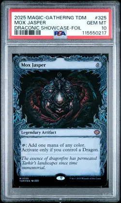 2025 MTG TARKIR: DRAGONSTORM DRACONIC SC-FOIL #325 MOX JASPER PSA 10 - Image 1