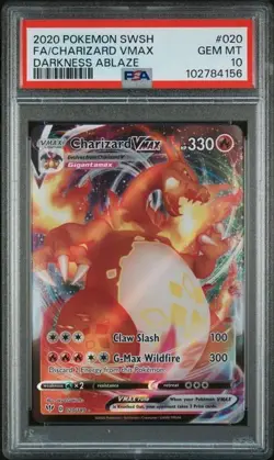 Pokemon Charizard VMAX 020/189 SWSH Darkness Ablaze GEM MINT PSA 10 - Image 1
