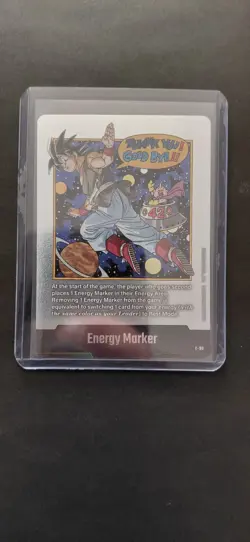 Goku energy marker silver, Bandai Dragon Ball fusion Super Card Game E-90 Card - Image 1