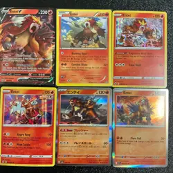 x6 Entei Pokemon Cards Collection mixed Lot set Rare Holo V Unique 🔥🔥🔥 - Image 1