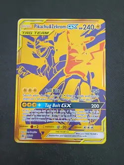Pikachu & Zekrom GX JUMBO CARD SM248 Holo Promo Sun & Moon Promo Pokemon - Image 1