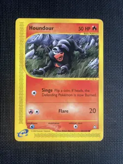 Pokemon Card Houndour 86/147 Non Holo WOTC Aquapolis - LP - Image 1