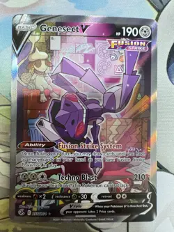 Pokemon TCG Genesect V Fusion Strike Holo Card 255/264 Full Art Ultra Rare NM - Image 1