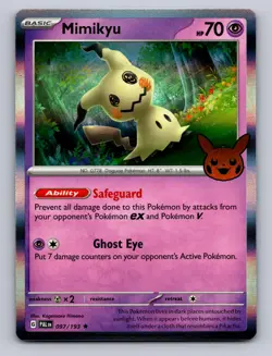MIMIKYU 097/193 HOLO RARE TRICK OR TRADE BOOSTER 2023 POKEMON NM - Image 1