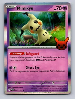 MIMIKYU 097/193 HOLO RARE TRICK OR TRADE BOOSTER 2023 POKEMON NM - Image 1