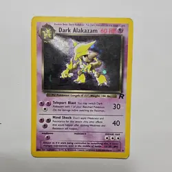 *🪄🪄* Pokemon Dark Alakazam Holo Rare Team Rocket 1/82 Wizards - Image 1