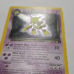 *🪄🪄* Pokemon Dark Alakazam Holo Rare Team Rocket 1/82 Wizards - Image 2