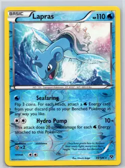 Lapras 35/146 Holo R XY Reverse Holo MP Pokemon - Image 1