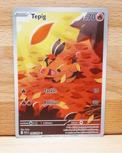 Tepig Holo Illustration Rare 096/086 White Flare Pokemon TCG NM - Image 1