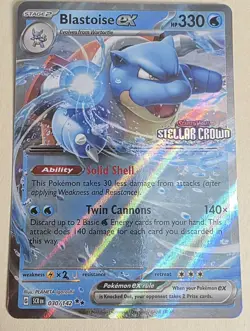 Blastoise Ex Stellar Crown Stamp 030/142 Pokemon Pokemon TCG Promo - Image 1