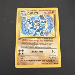 Pokemon Machamp 8/102 Holo Rare 1st Edition Base Set Deck Exclusive - Played - Image 1
