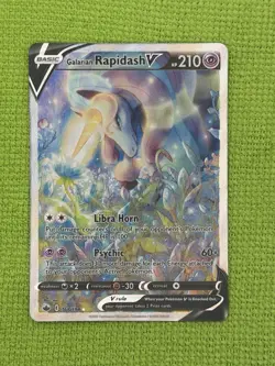 Galarian Rapidash V 168/198 SWSH Chilling Reign Illustration Rare Pokemon TCG - Image 1