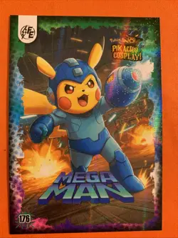 Mega Man (Pikachu) #176 - Galaxy Holo - Pikachu Cosplay - Pokemon - Image 1