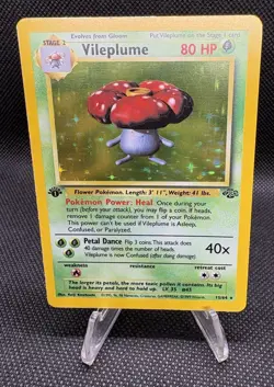 Pokemon TCG Vileplume 15/64 1st Edition Jungle Holo Rare Vintage - Image 1