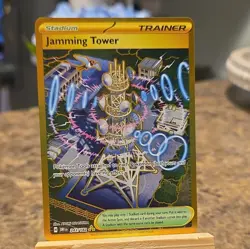 Pokemon Jamming Tower 243/182 Sv10 Destined Rivals Trainer Hyper Rare Holo - Image 1