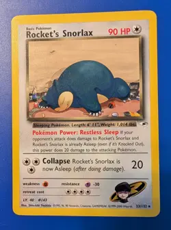 Rocket’s Snorlax 2000 Gym Heroes 33/132 Vintage Pokemon Non Smoking Original Own - Image 1