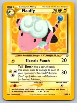 Flaaffy 28/64 Uncommon Neo Revelation Pokemon Unlimited Moderately Played - Image 1