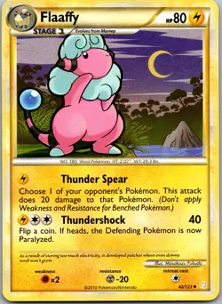 POKEMON FLAAFFY 42/123 UNCOMMON HEARTGOLD & SOULSILVER NM/M - Image 1