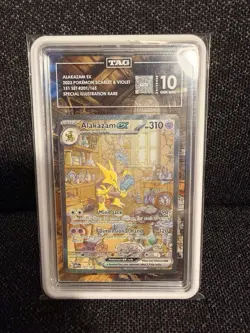 Pokemon Alakazam ex Special Illustration Rare Holo 201/165 SV151 310 HP TAG 10 - Image 1