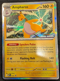 Pokemon Ampharos Mep 075 Pre Release STAMPED Promo NM - Image 1