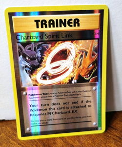 POKEMON CHARIZARD SPIRIT LINK 75/108 REVERSE HOLO XY EVOLUTIONS LP-NM - Image 1