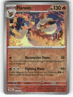 Flareon 013/131 Reverse Holo Prismatic Evolutions Pokemon TCG - Image 1