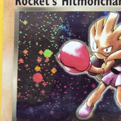 Rocket's Hitmonchan 11/132 Gym Heroes Holo Rare SWIRL HP Read Description - Image 2