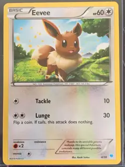 Eevee 4/30 Common XY Trainer Kit: Pikachu Libre & Suicune Pokemon LP - Image 1