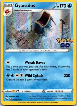 Gyarados 022/078 Holo Rare Pokemon GO Pokemon Holo Near Mint - Image 1