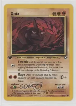 Onix 1st Ed. Pokemon Neo Genesis #69 2000 - Image 1