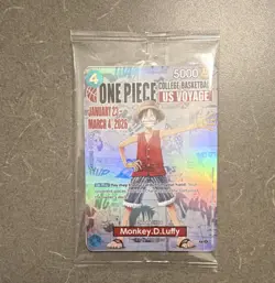 Bandai Namco Monkey.D.Luffy US Voyage Promo Holo One Piece CCG P-055 - Image 1