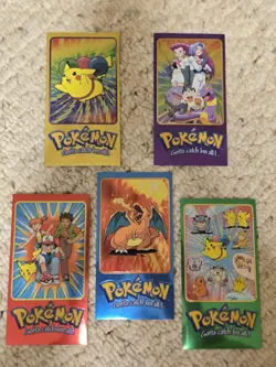 Pokemon Topps TV Animation Edition Series 2 Jumbo Holo Cards Complete Set Of 5 - Image 1